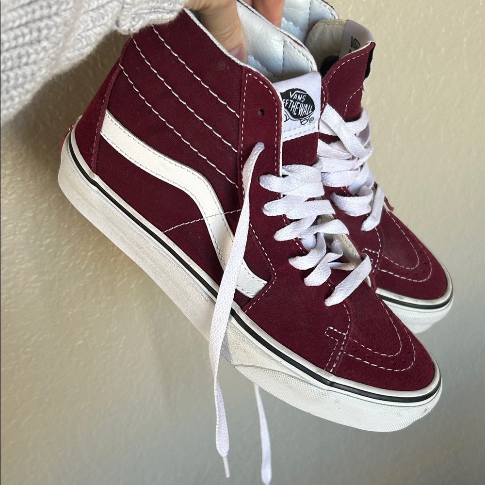 Vans Burgundy Suede Old Skool High Tops - Size 7 Women’s, 5.5 Men's